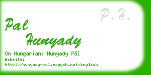 pal hunyady business card