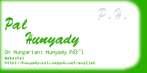 pal hunyady business card